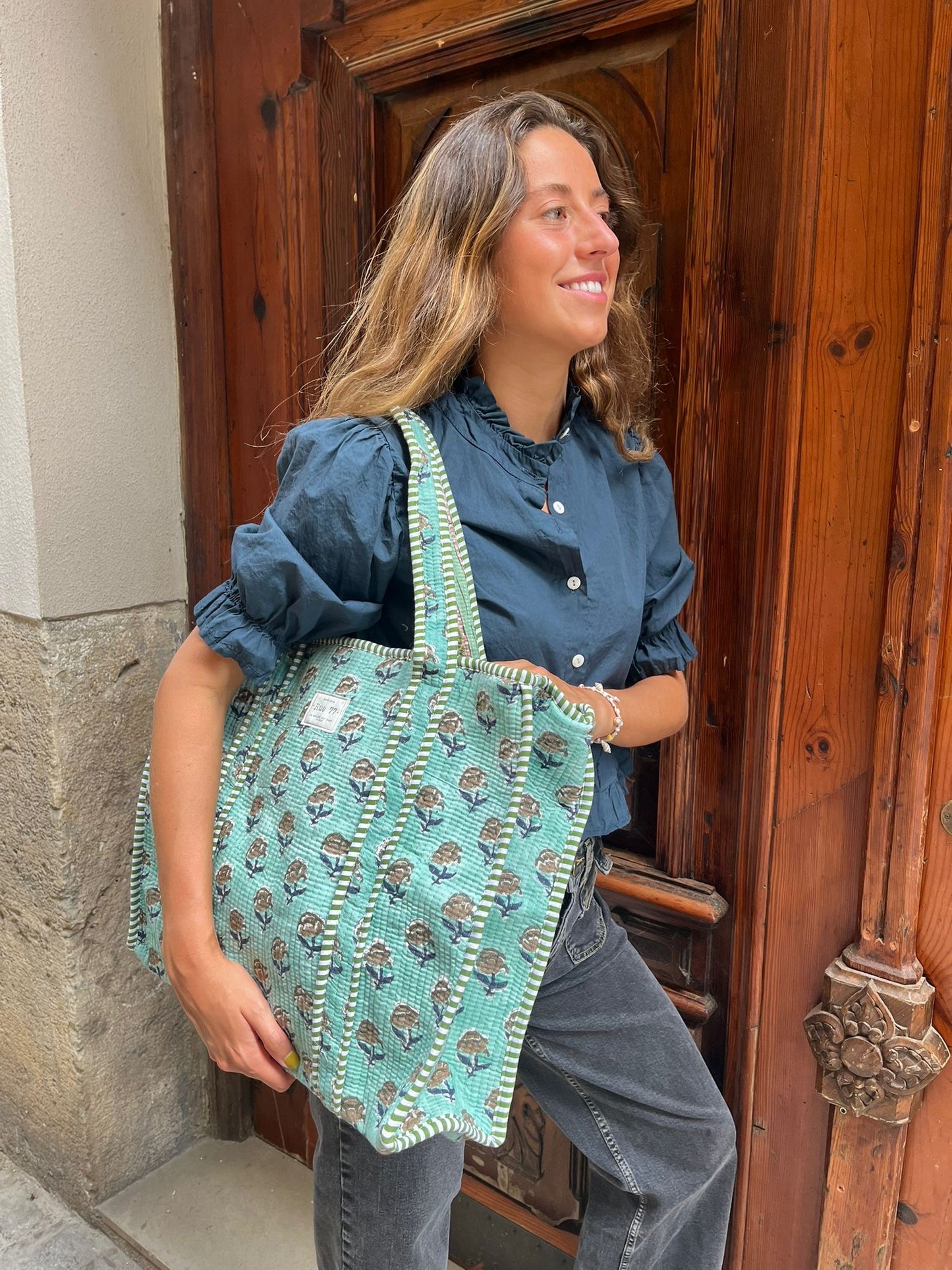 Tote Bag Block Print de la India