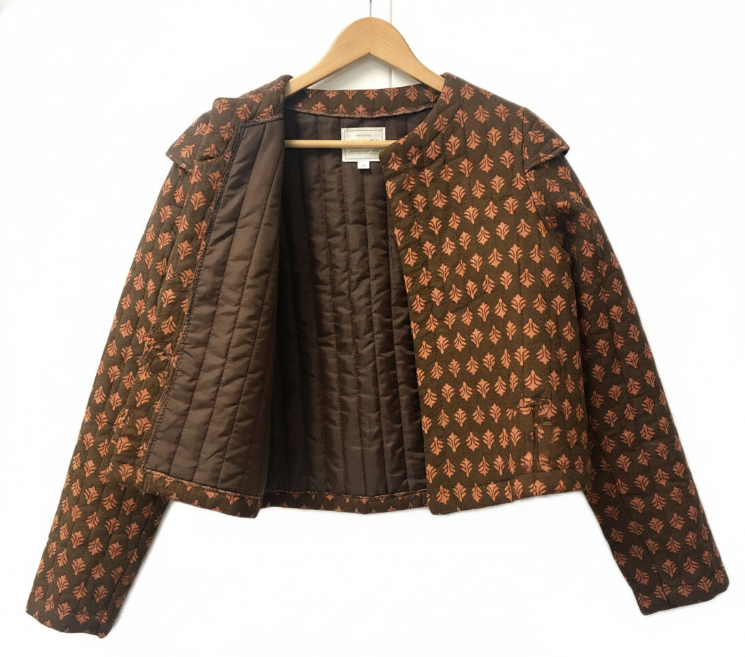 Chaqueta india flor azul o malva