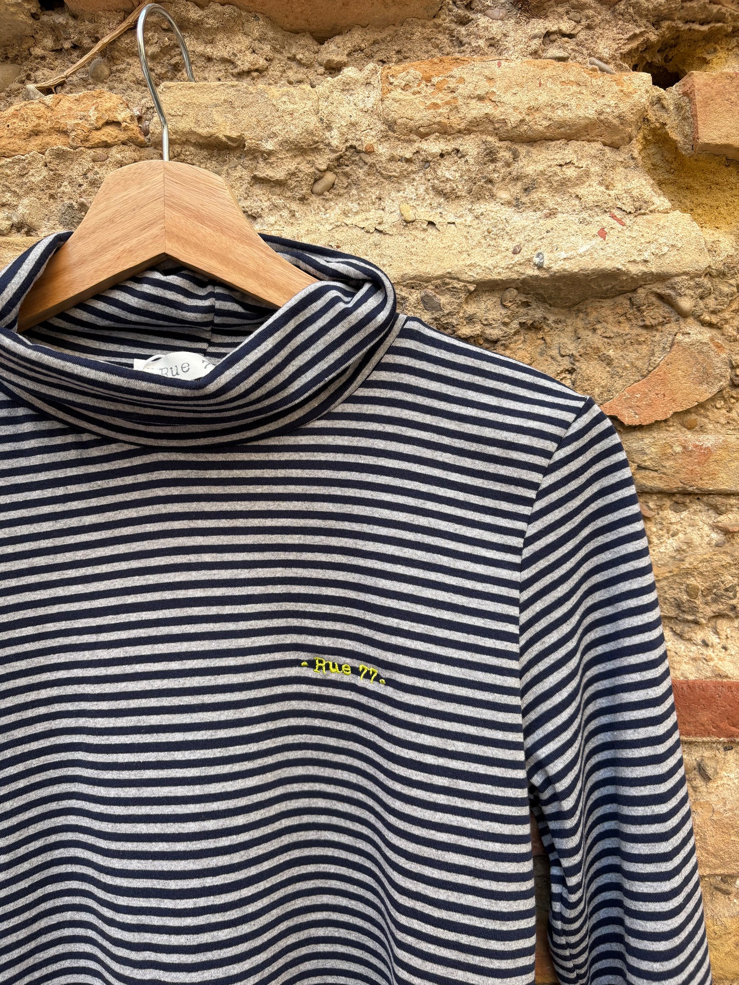 Camiseta cuello alto rayas Rue 77