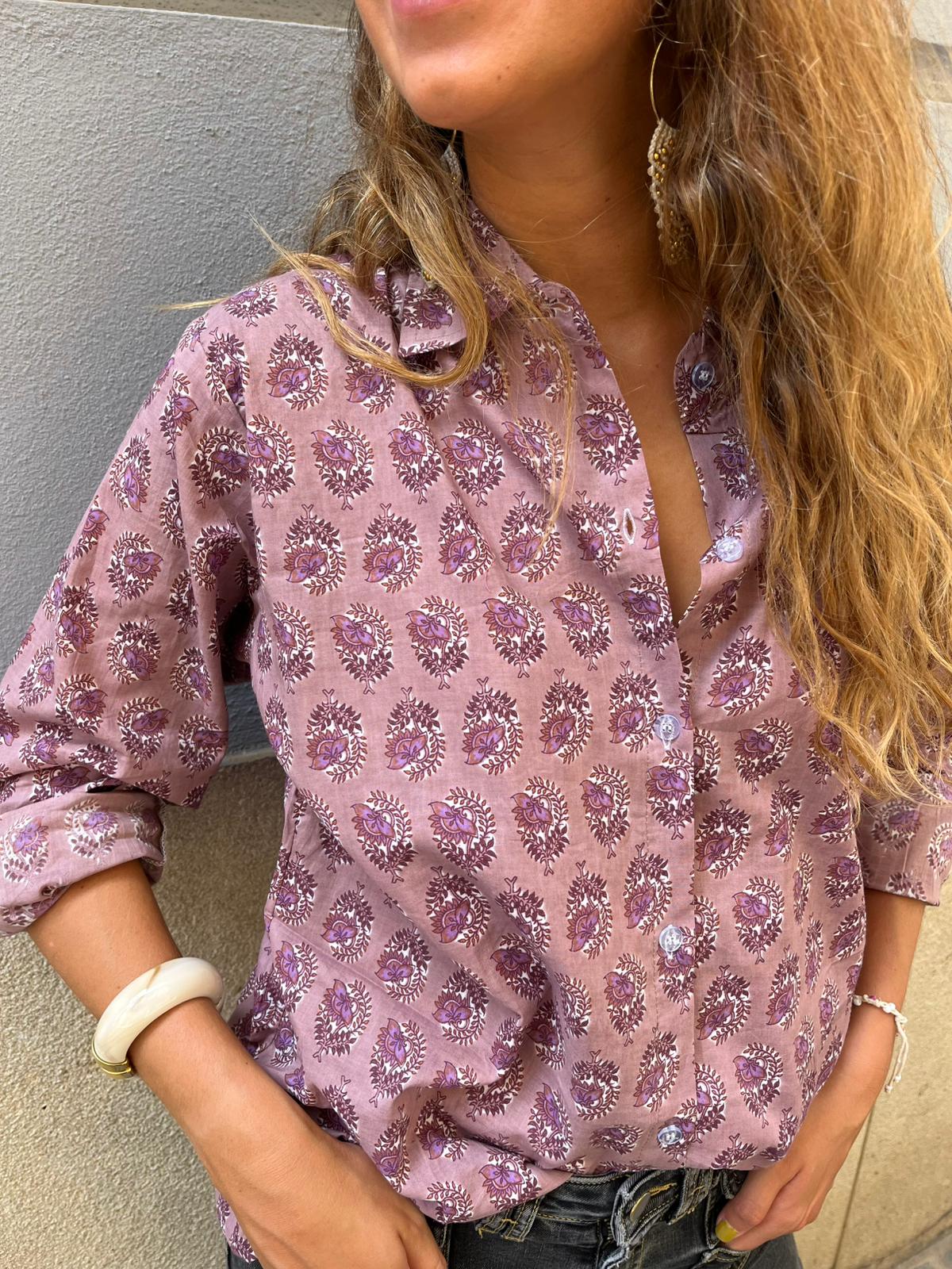 Camisa india block print