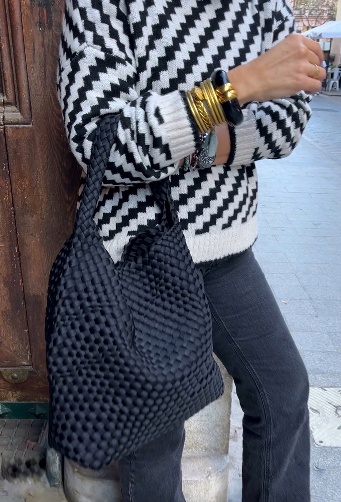 Bolso trenzado de neopreno