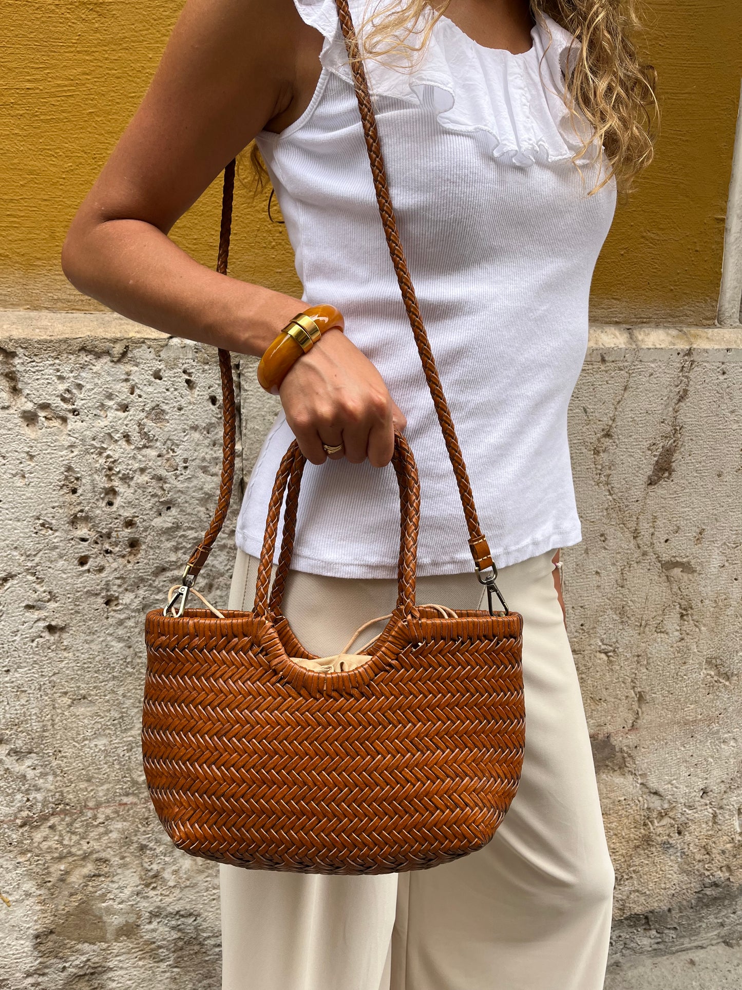 Bolso piel trenzado Pequeño