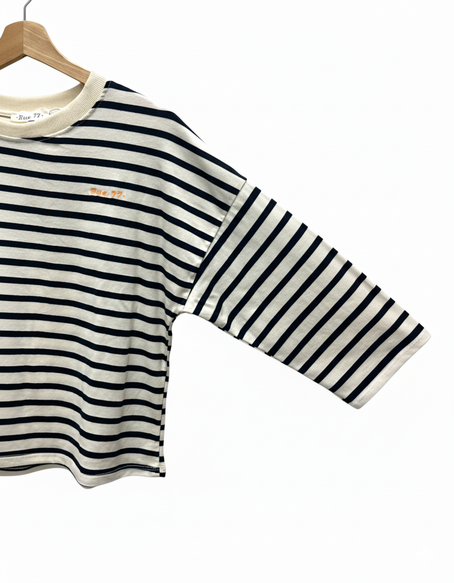 Camiseta manga francesa de rayas