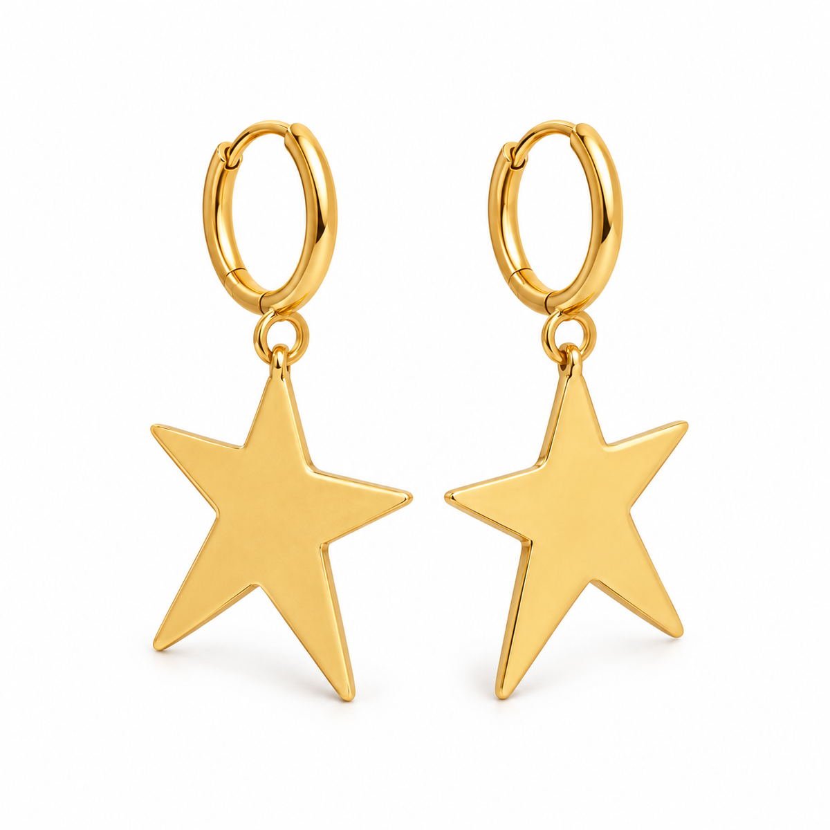 Pendientes estrella colgante