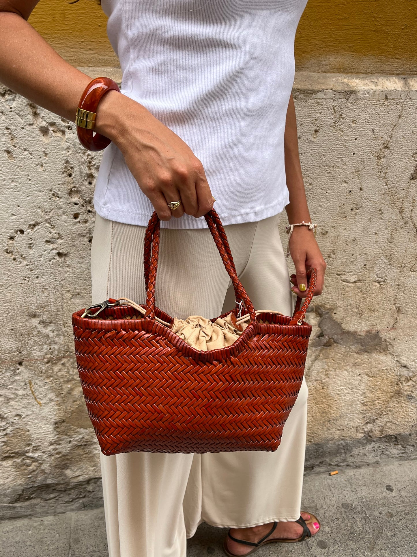 Bolso piel trenzado Pequeño