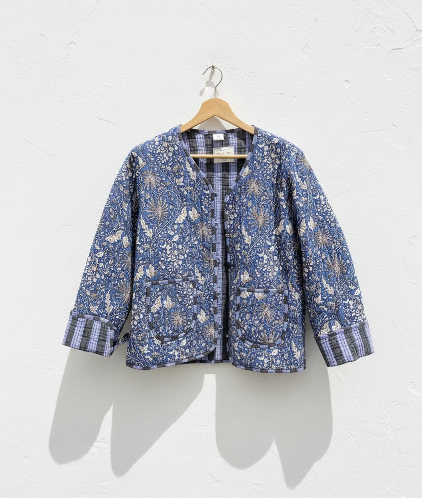 Chaqueta India estampada por dentro y por fuera (puede ser reversible)