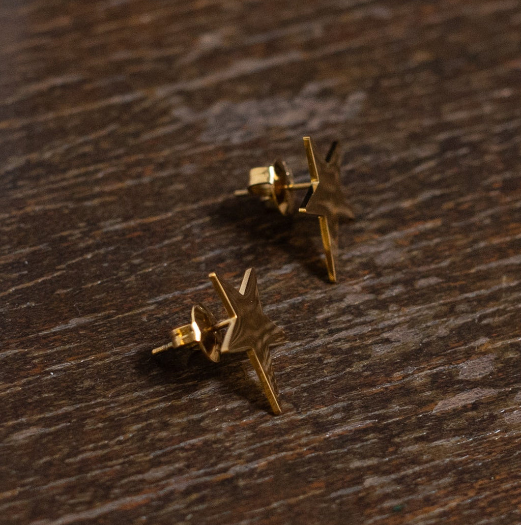 Pendientes estrella dorada