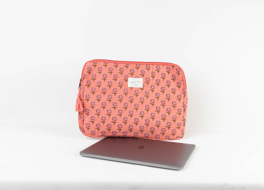 Funda de Laptop con asa y bolsillo exterior para cables ROSA