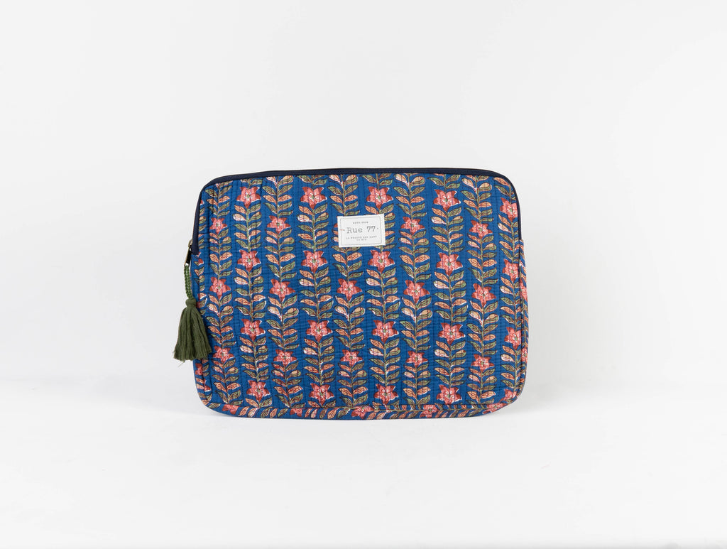 Funda de Laptop con asa y bolsillo exterior para cables AZUL