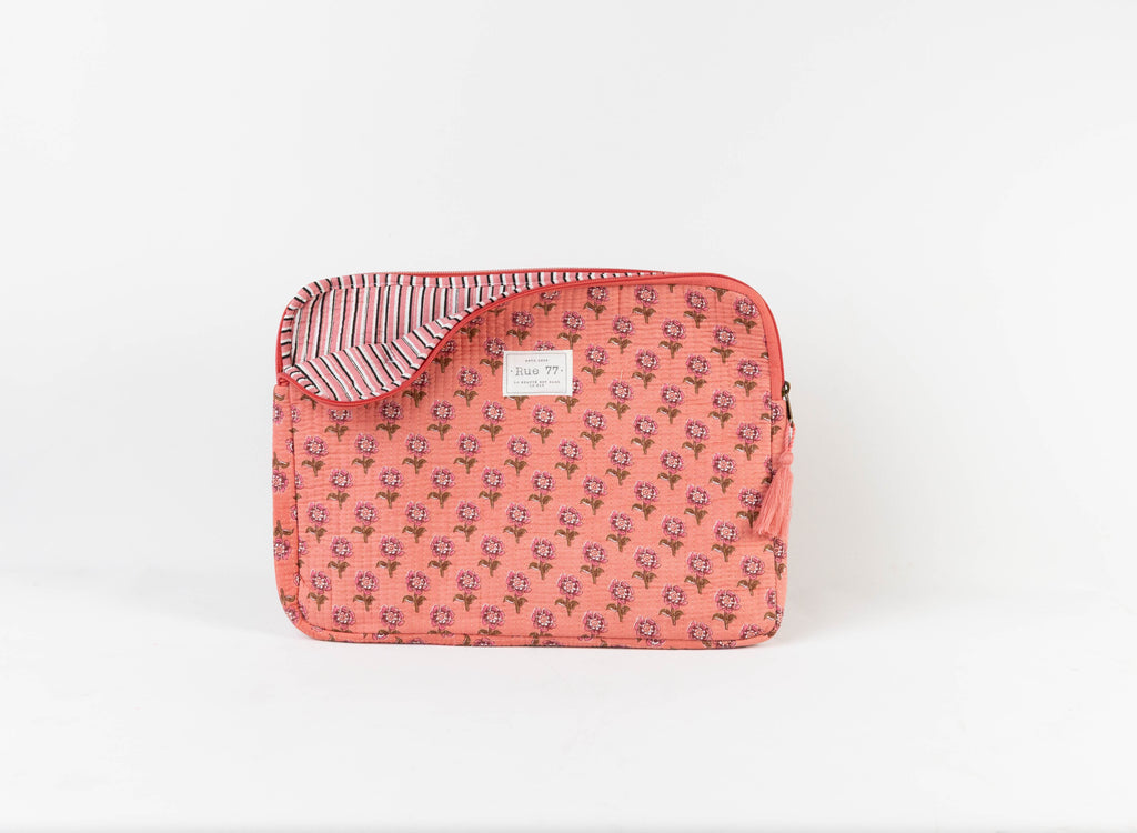 Funda de Laptop con asa y bolsillo exterior para cables ROSA