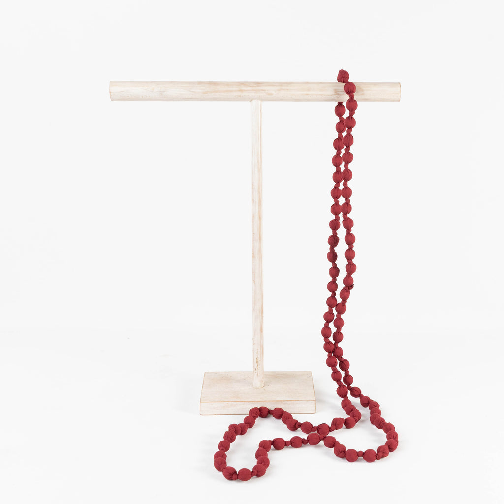 Collar bolitas textil (en tres colores)