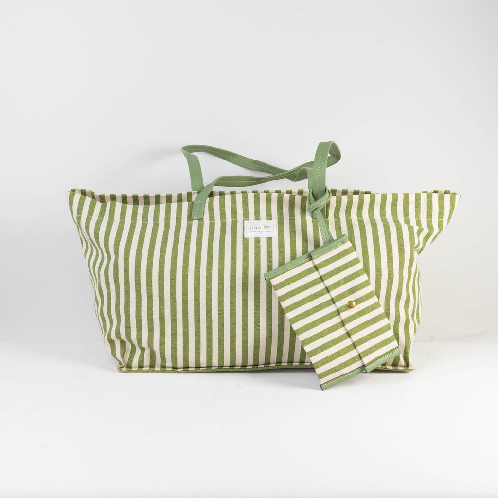 Bolsa multiusos de gran capacidad RAYAS VERDE