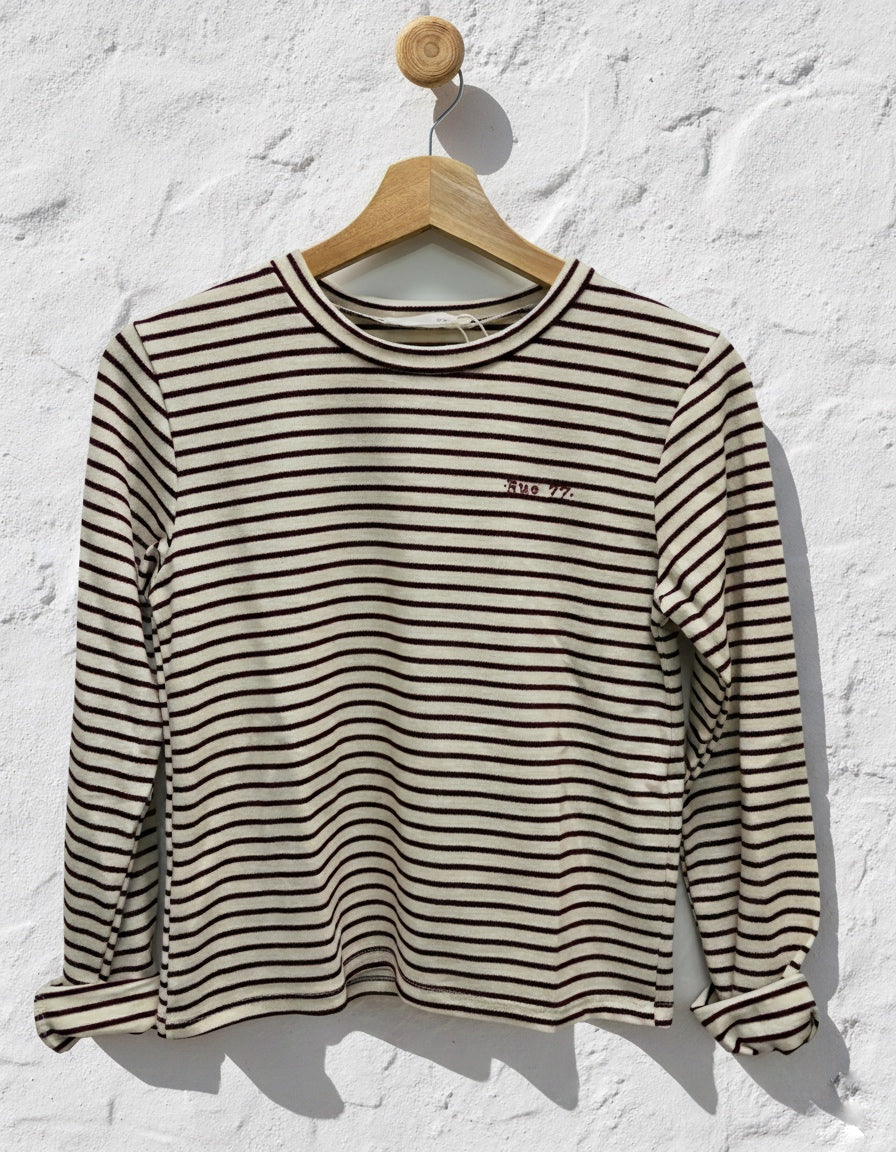 Camiseta rayas azul marino (también en granate)