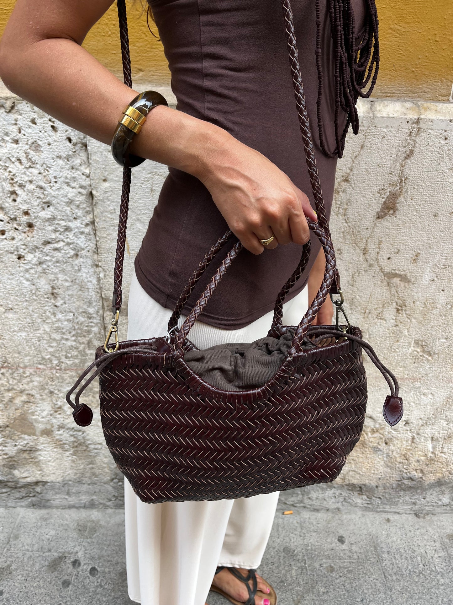 Bolso piel trenzado Pequeño