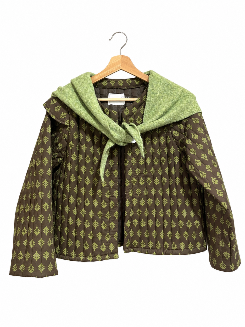 Chaqueta acolchada flor india