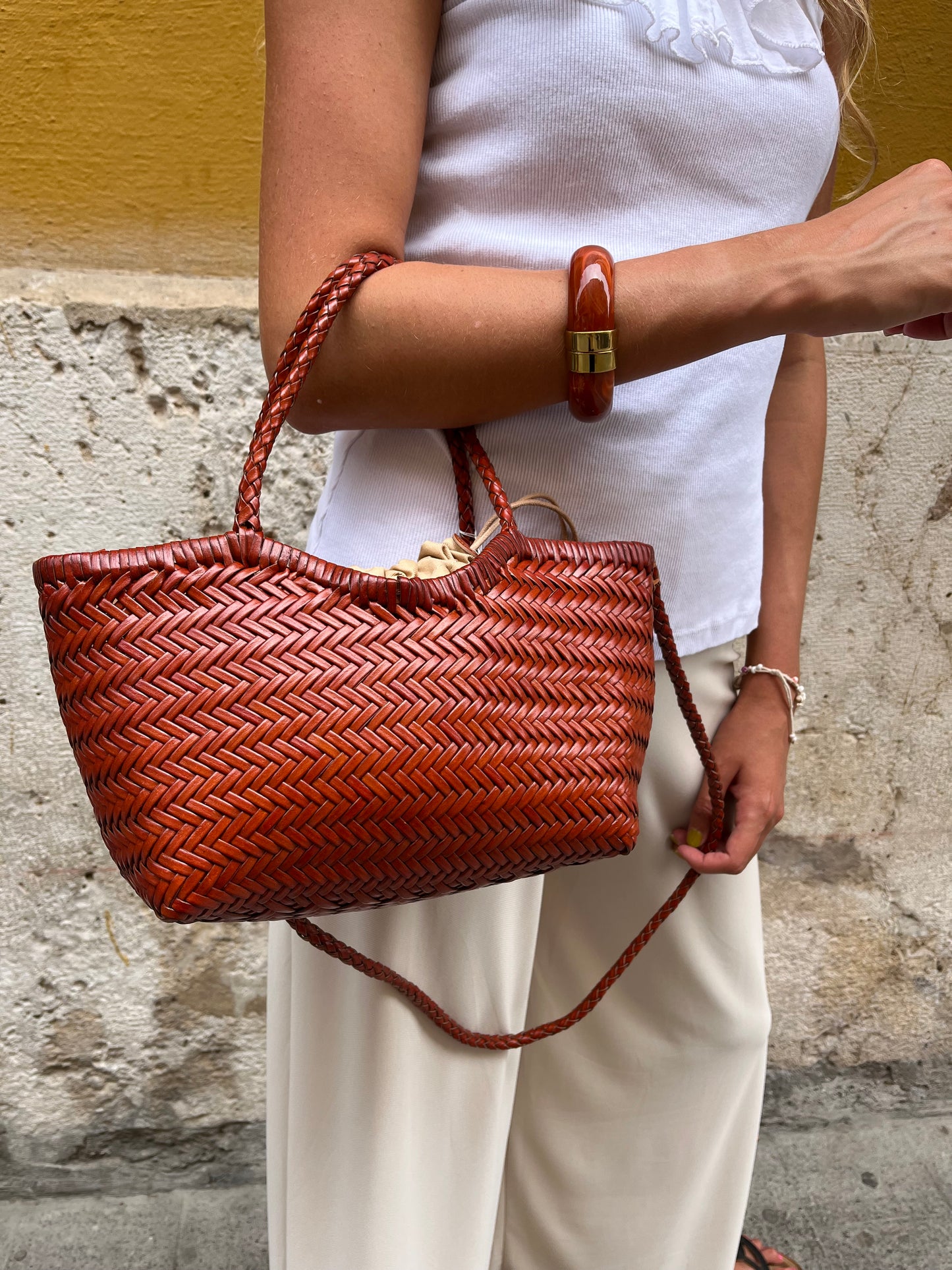 Bolso piel trenzado Pequeño