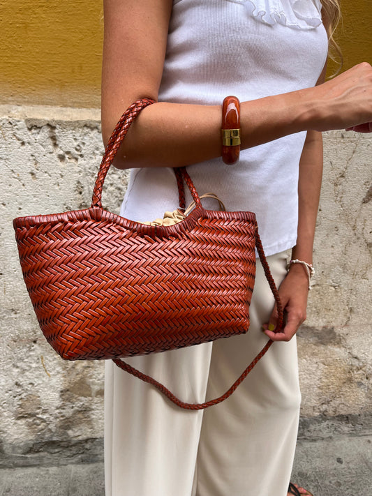 Bolso piel trenzado Pequeño