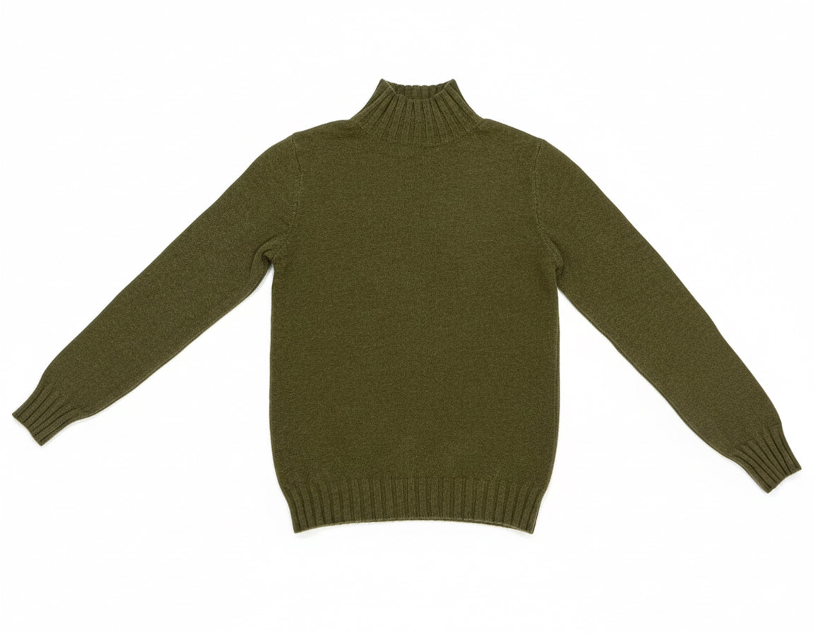 Suéter de lana cuello chimenea