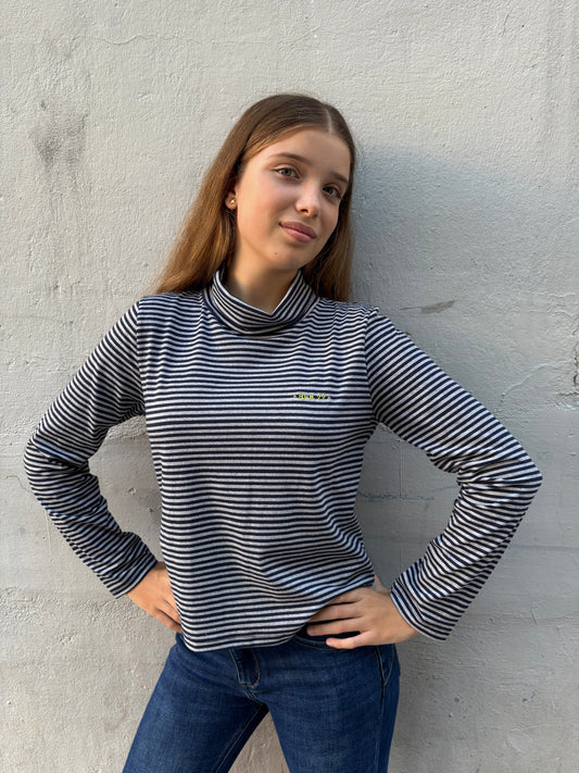 Camiseta cuello alto rayas Rue 77