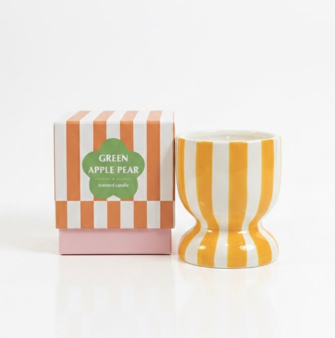 Vela aromática con recipiente de cerámica reutilizable