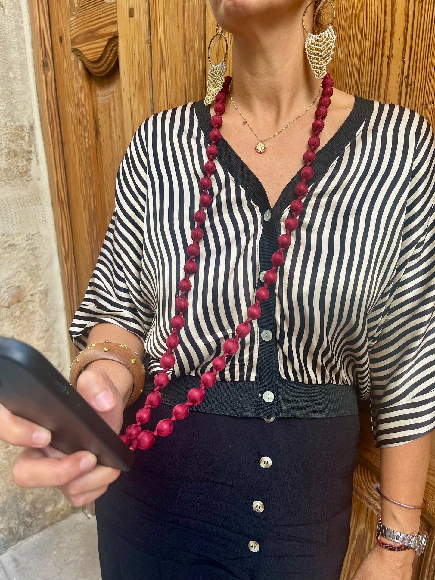 Colgador de Móvil de bolitas de tela