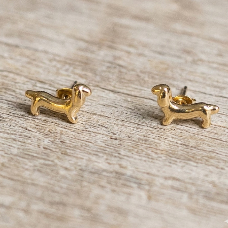 Pendientes perrito salchicha