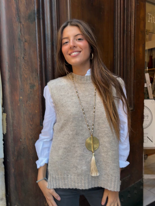 Collar colección Surya Círculo Flecos