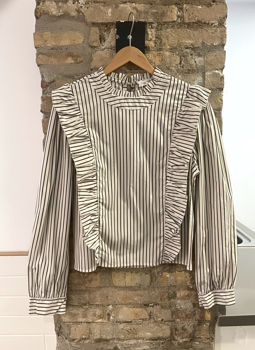 Camisa volantes raya diplomática