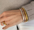 Pack de Pulseras Pan de Oro (dorada-oro rosa-plateada)