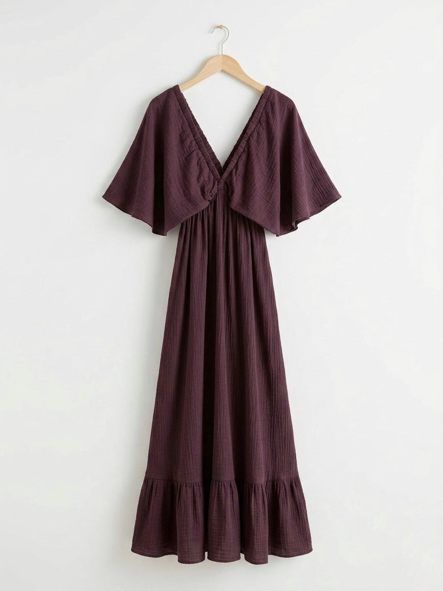 Vestido manga murciélago