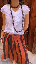 Falda de Lino de rayas