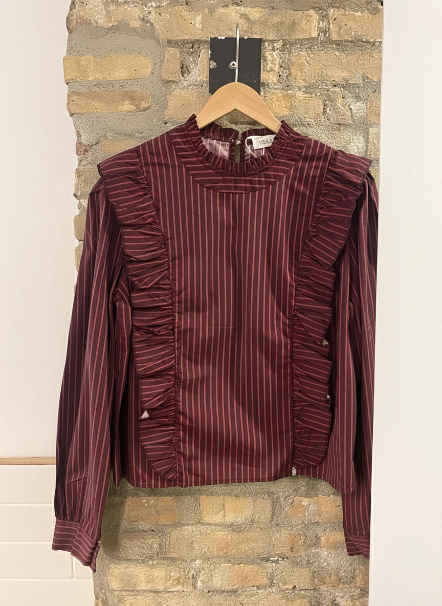 Camisa volantes raya diplomática