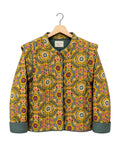 Chaqueta India de flores en tono mostaza y verde