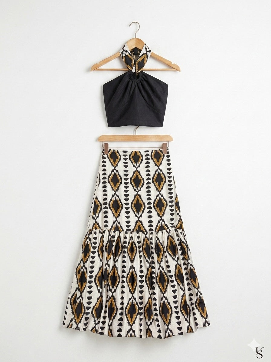Conjunto de falda y top (2 tonos)