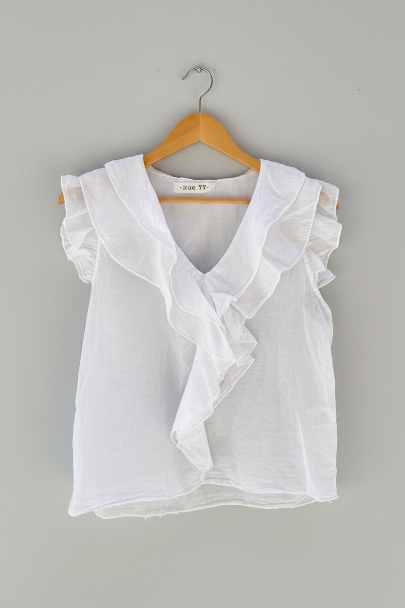Camisa popelin con volantes