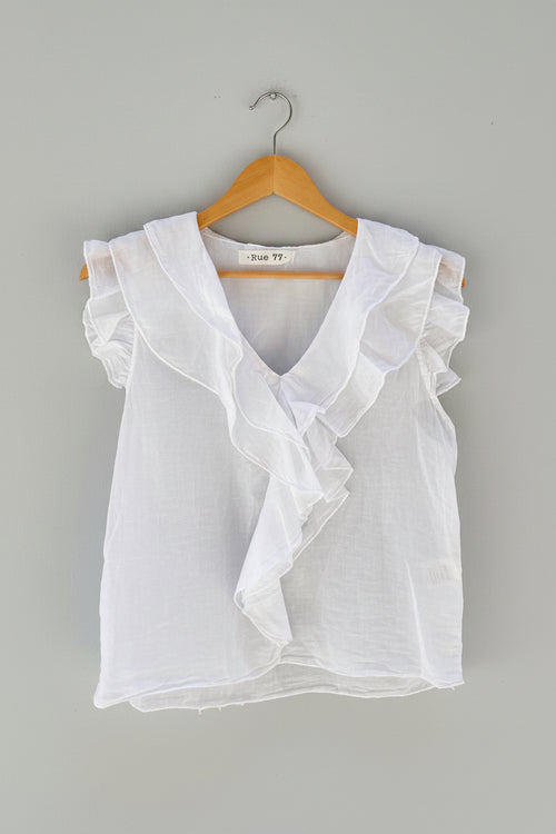 Camisa popelin con volantes