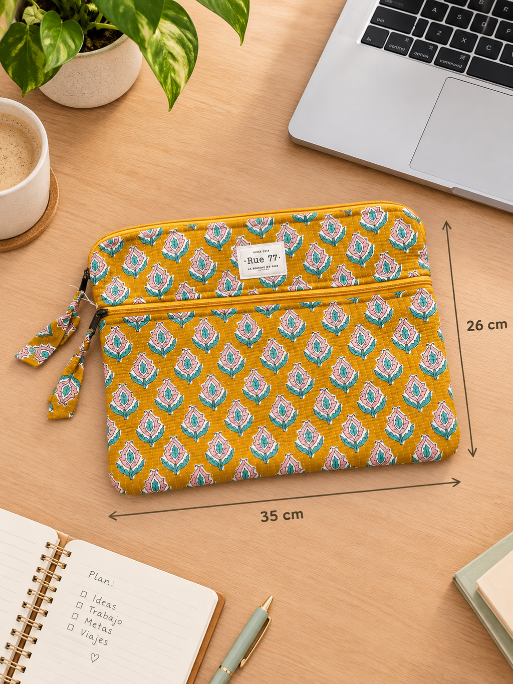 Funda de portátil Modelo CREMALLERA FRONTAL (35 x 26 cms)