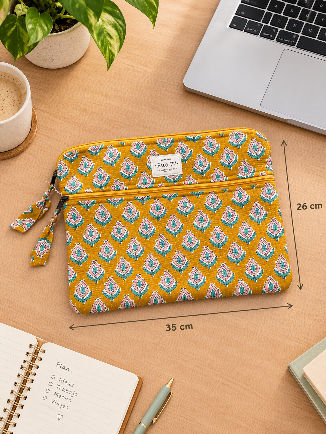 Funda de portátil Modelo CREMALLERA FRONTAL (35 x 26 cms)