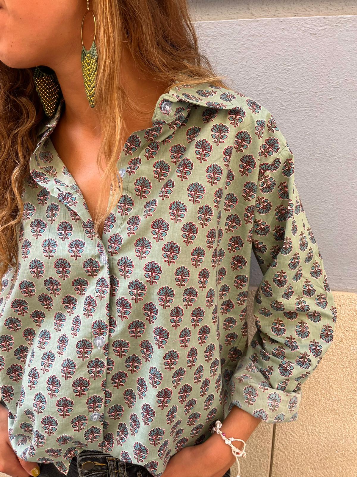 Camisa india block print
