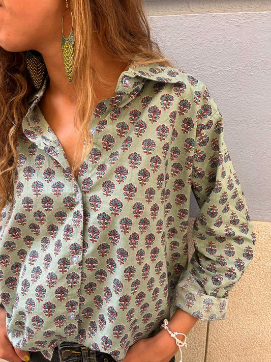 Camisa india block print