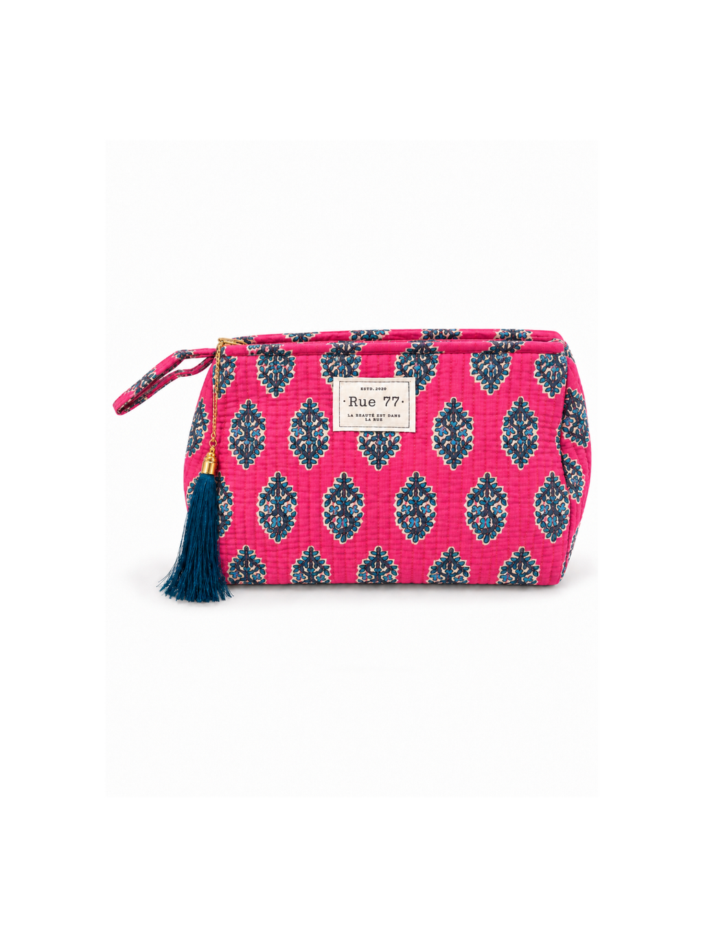 Neceser triángulo plastificado FUCSIA