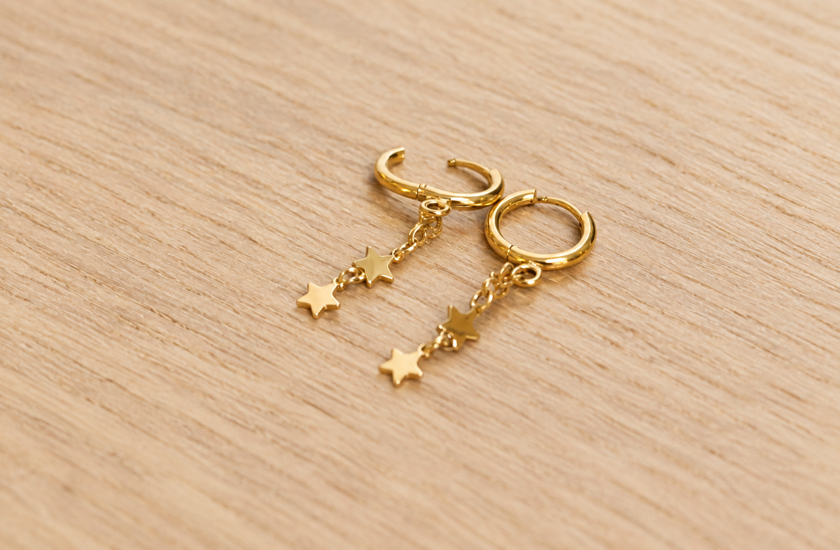 Pendientes tres estrellitas