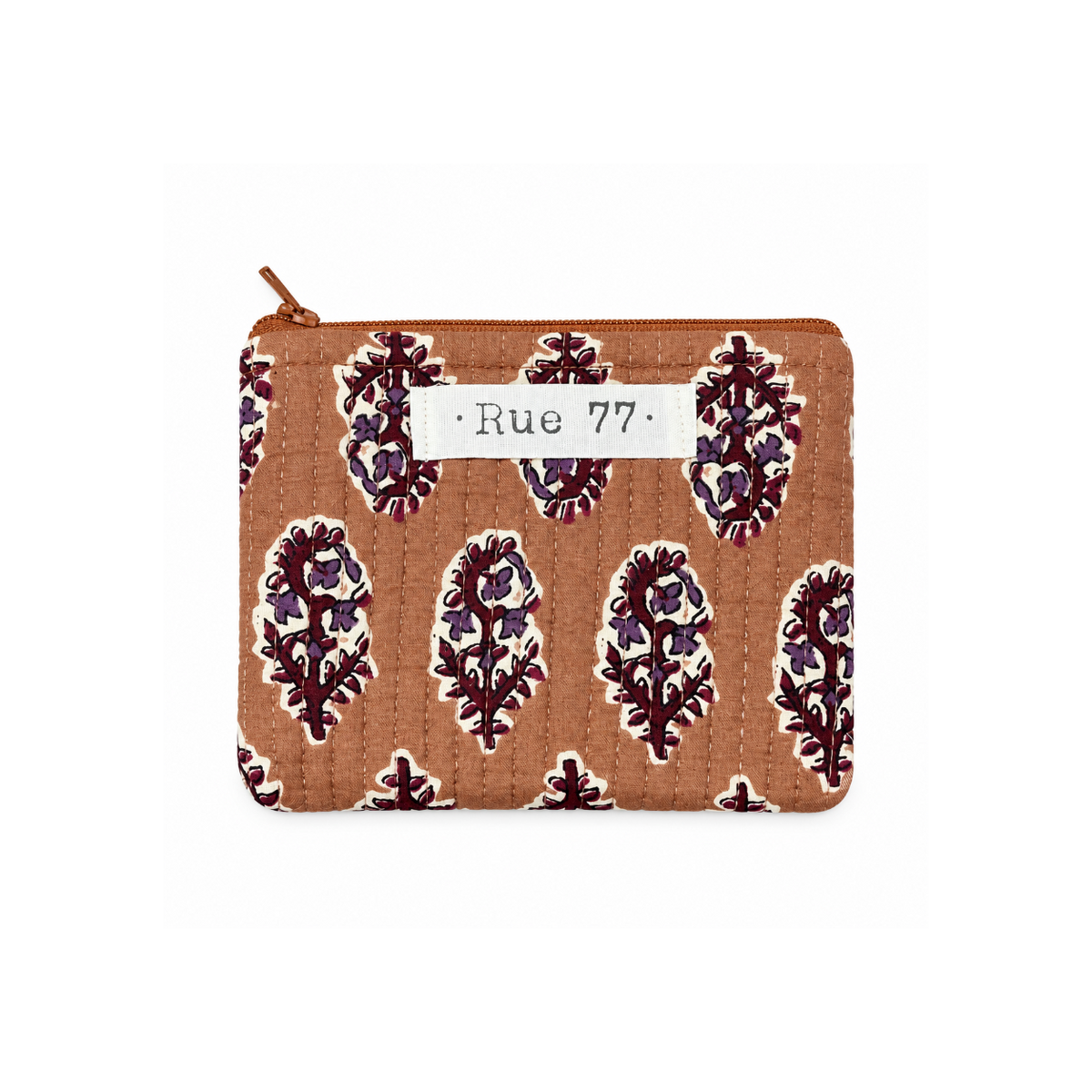 Monedero pequeño en block print de la India MAQUILLAJE (12 x 10 cms)