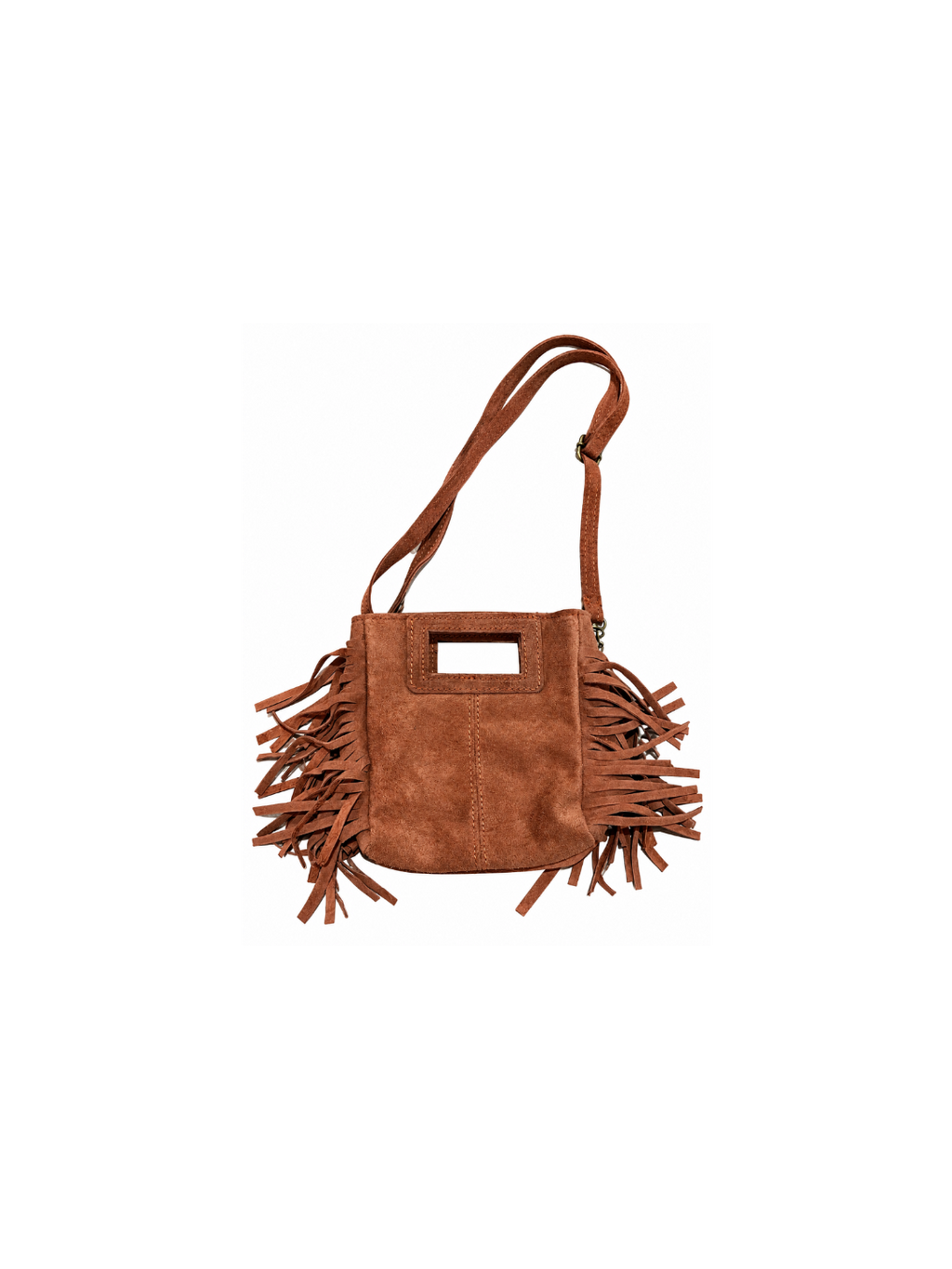 Bolso Mini de flecos en serraje3 tonos