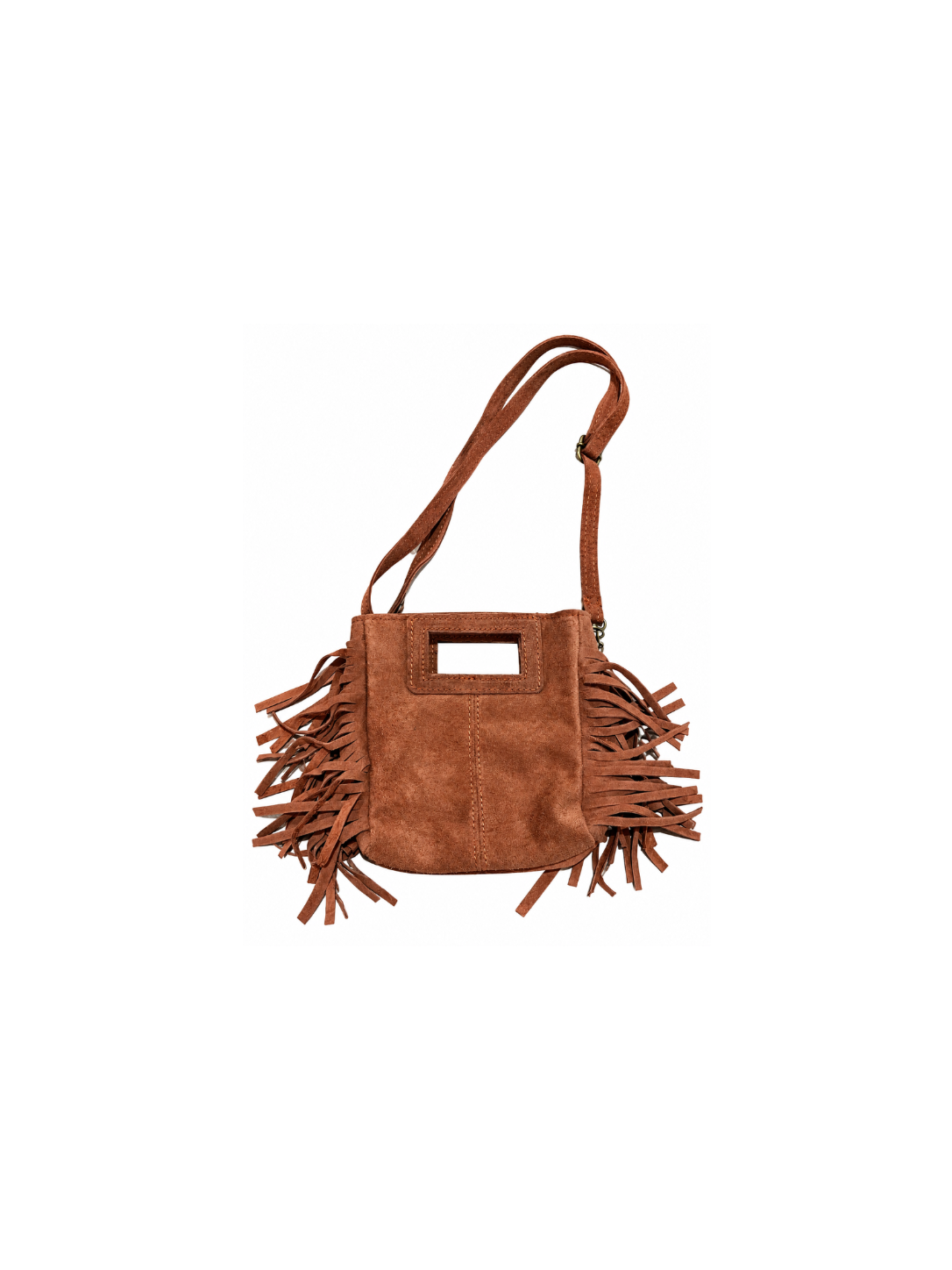 Bolso Mini de flecos en serraje3 tonos