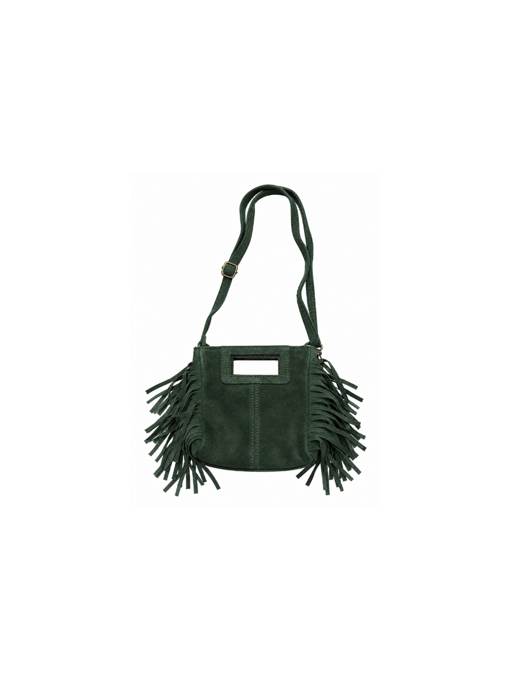 Bolso Mini de flecos en serraje3 tonos