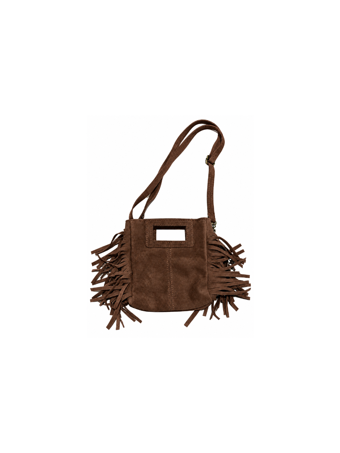 Bolso Mini de flecos en serraje3 tonos