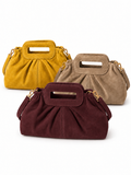 Bolso de serraje con asa en 3 tonos