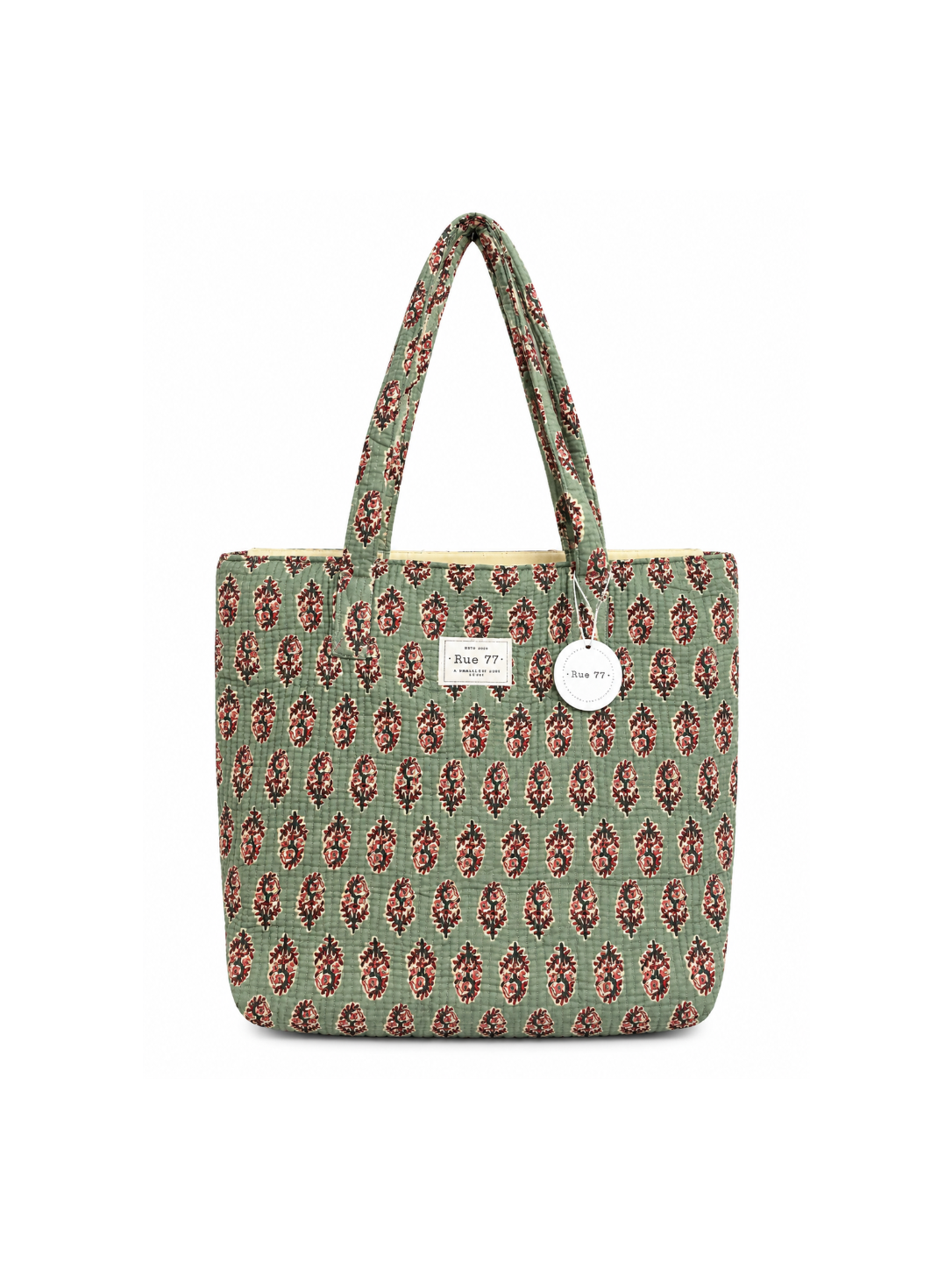 Tote Bag de Block Print de la India VERDE