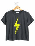 Camiseta Rue GRIS rayo  AMARILLO flúor